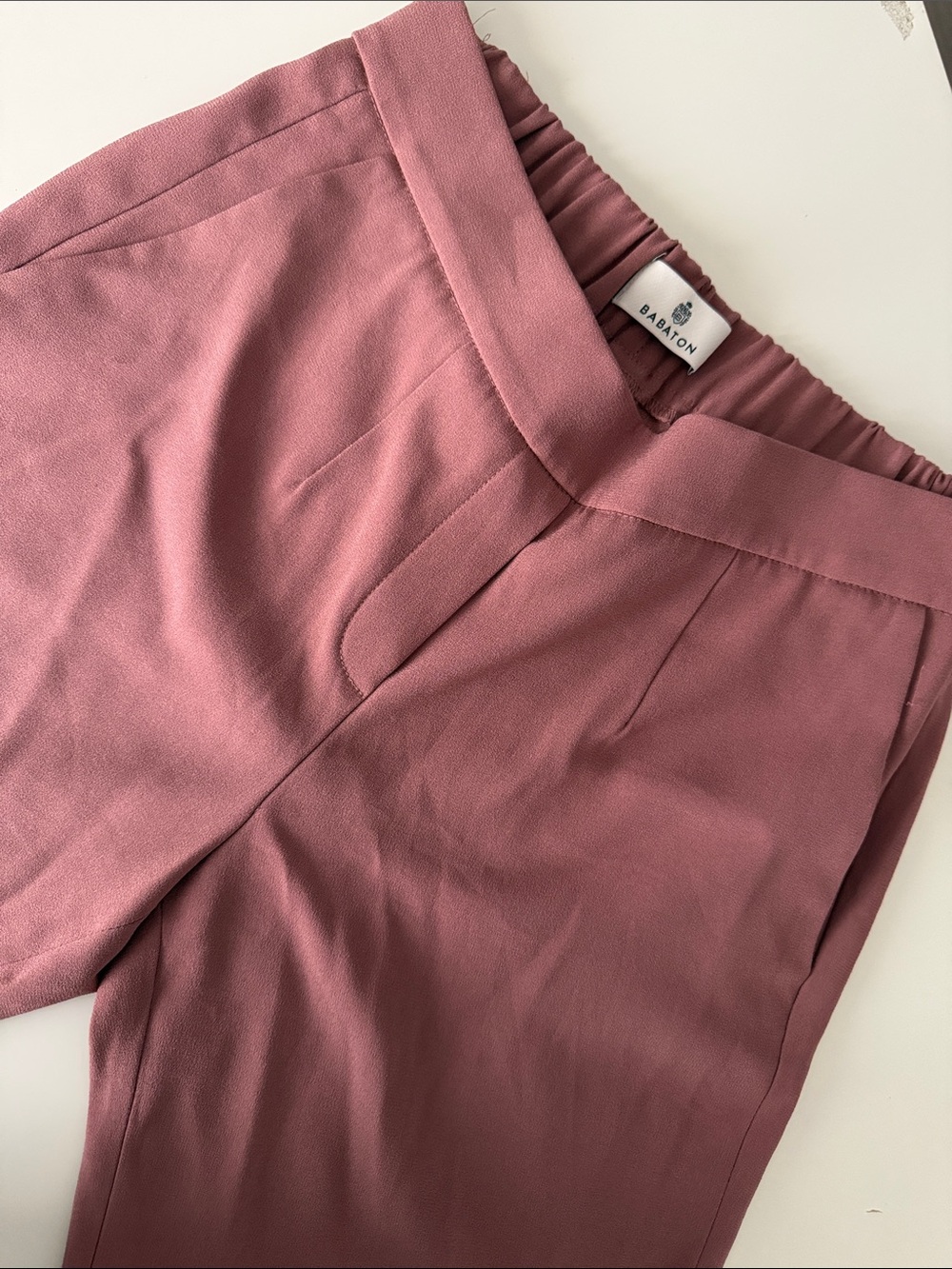 Babaton Dusky Rose High-Rise Tailored Trousers